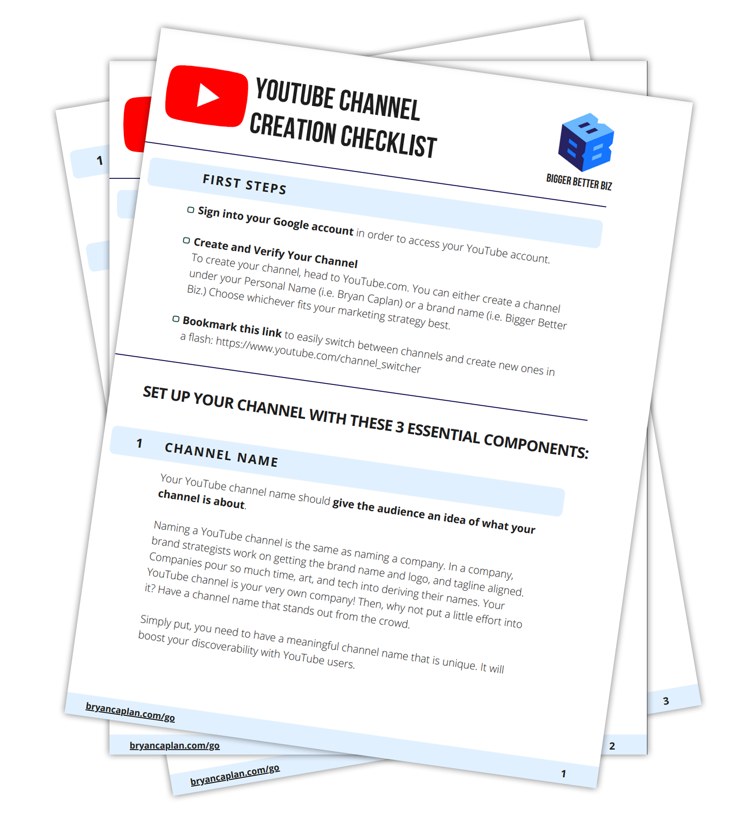 YouTube Checklist